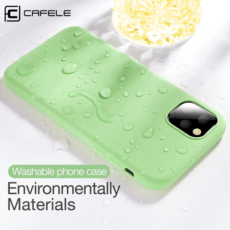 Cafele Silicone Liquid Case For iPhone 11 Pro Max Cover Ultra Thin Soft TPU Back Phone pro max Full Coverage |