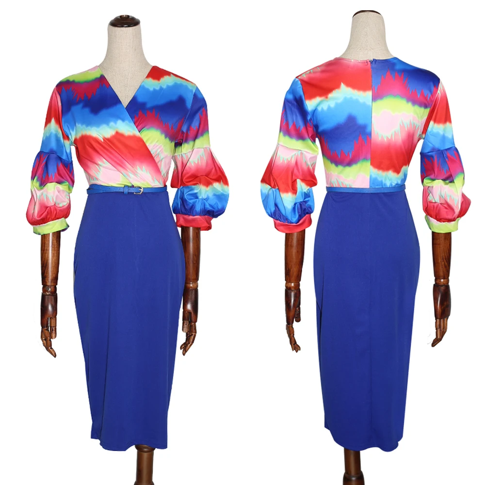 Южноафриканские платья с принтом для женщин 2019 Анкара Платья Летние Базен