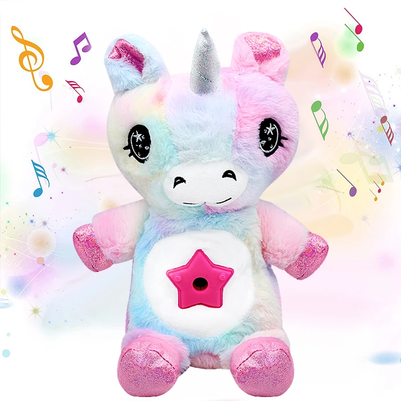 Проектор звездный Ночной светильник плюшевая игрушка в виде единорога проектор