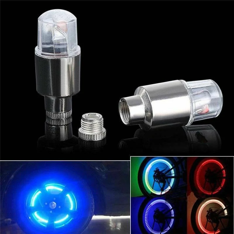 

Colorful LED Tyre Tire Valve Caps Neon Light Bike Car Motorcycle Wheel Atmosphere Lamp Auto Decorative Accessories Car Styling