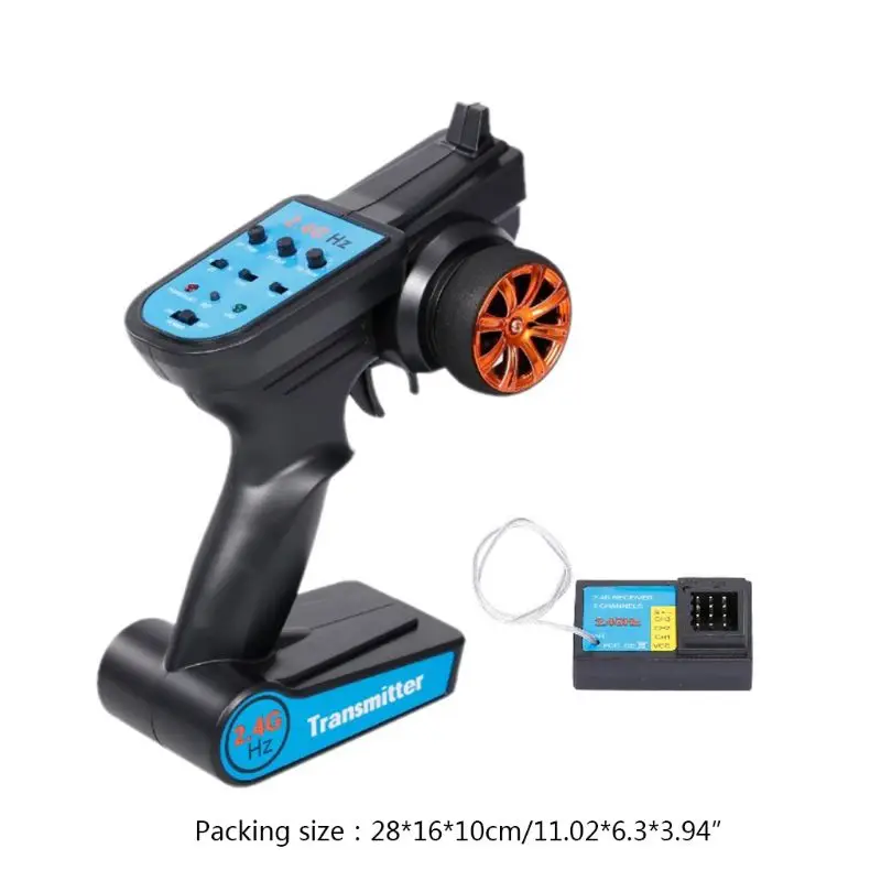 

2.4G 3CH RC Transmitter Digital Radio Remote Control Transmitter with Receiver for RC Car Boat