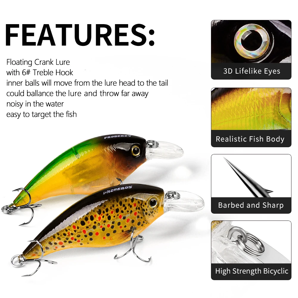 Рыболовная приманка-гольян PROBEROS воблер 8 5 см-16 г рыболовная приманка