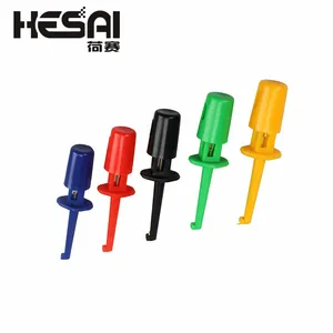 10 шт.лот 1,7 ''мультиметр комплект свинцовых проводов тестовый крюк зажим Захваты тестовый зонд SMT SMD IC D20 кабель для сварки