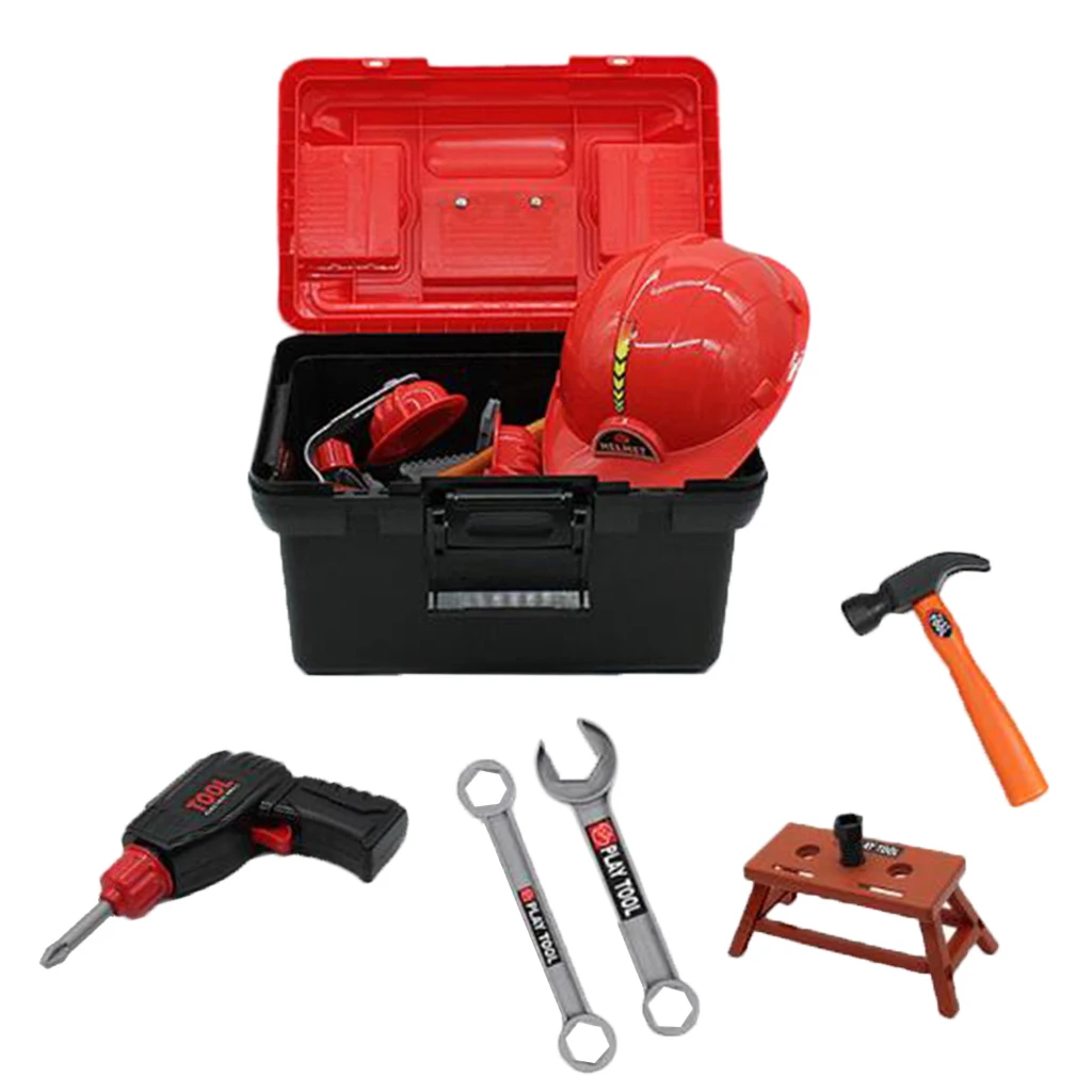 42 шт. детский ящик для инструментов детей притворяйтесь что Play-Building Workshop Toolbox STEM