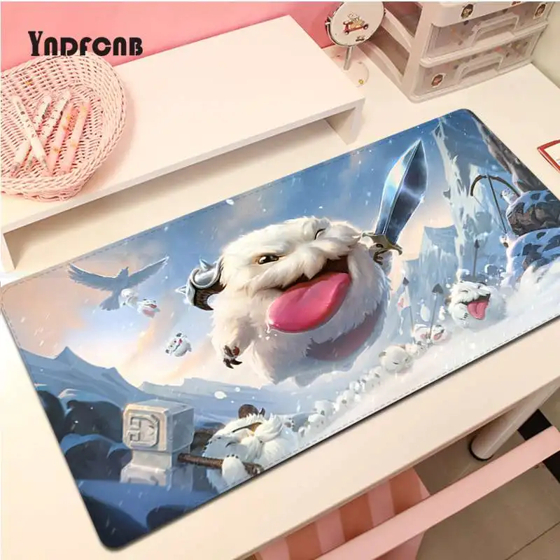 

LOL League Of Legends Teemo Poro Rubber Gaming Mousepad Desk Mat Size For Large Edge Locking Speed Version Game Keyboard Pad