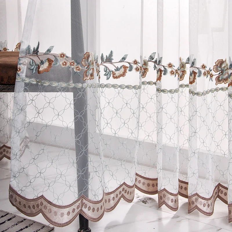 Прямые продажи окрашенные занавески из пряжи роскошные сетчатые тюли для