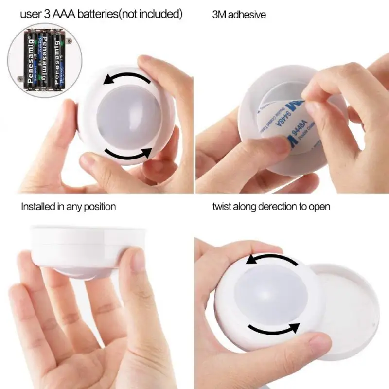 

Kid's Bedroom Baby Feeding Eye Protection LED Night Light Battery Power Round Wall Lamp With 2 Way Remote Control Adjustable