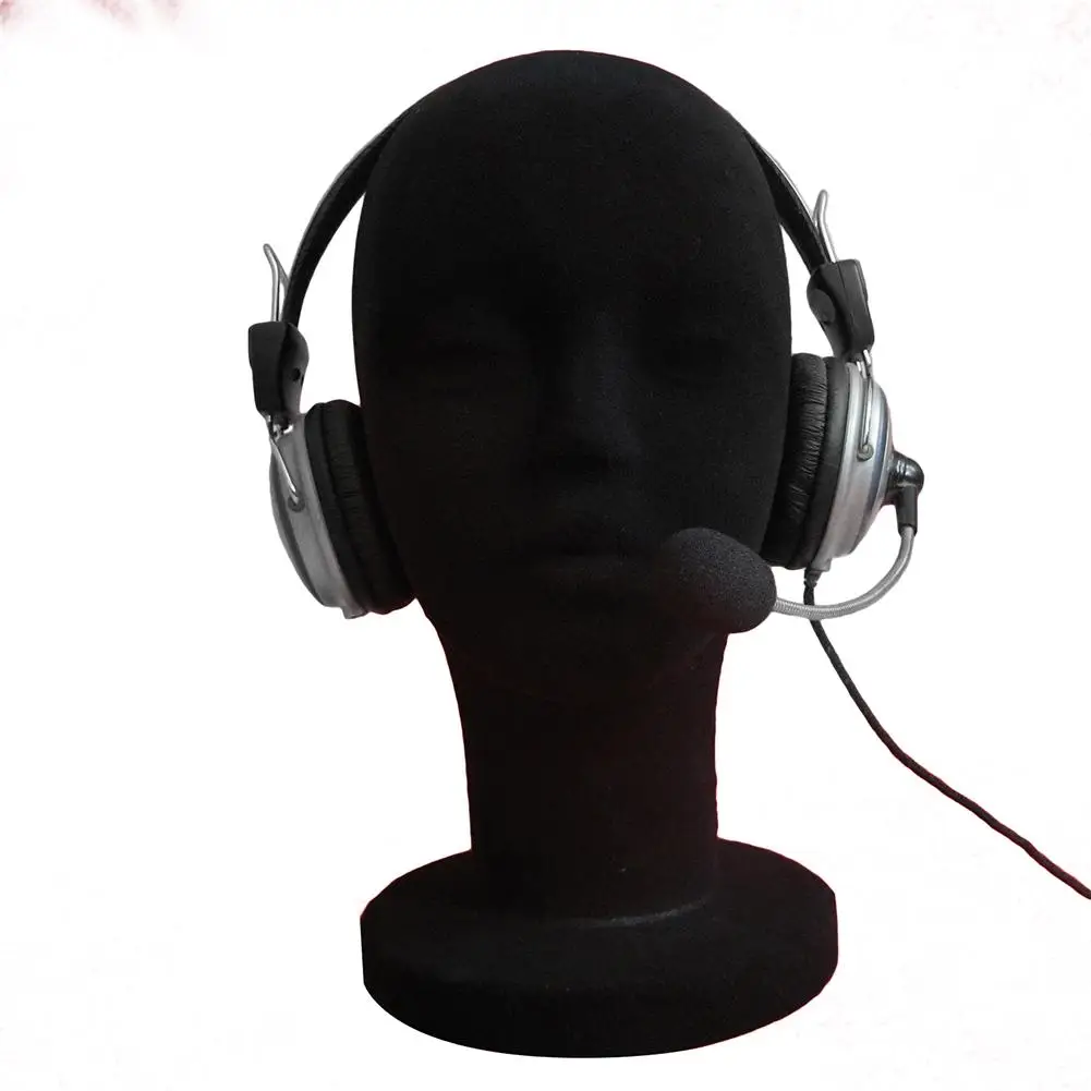 Пенопластовый Женский манекен голова гарнитура шляпа очки Модель парик волосы