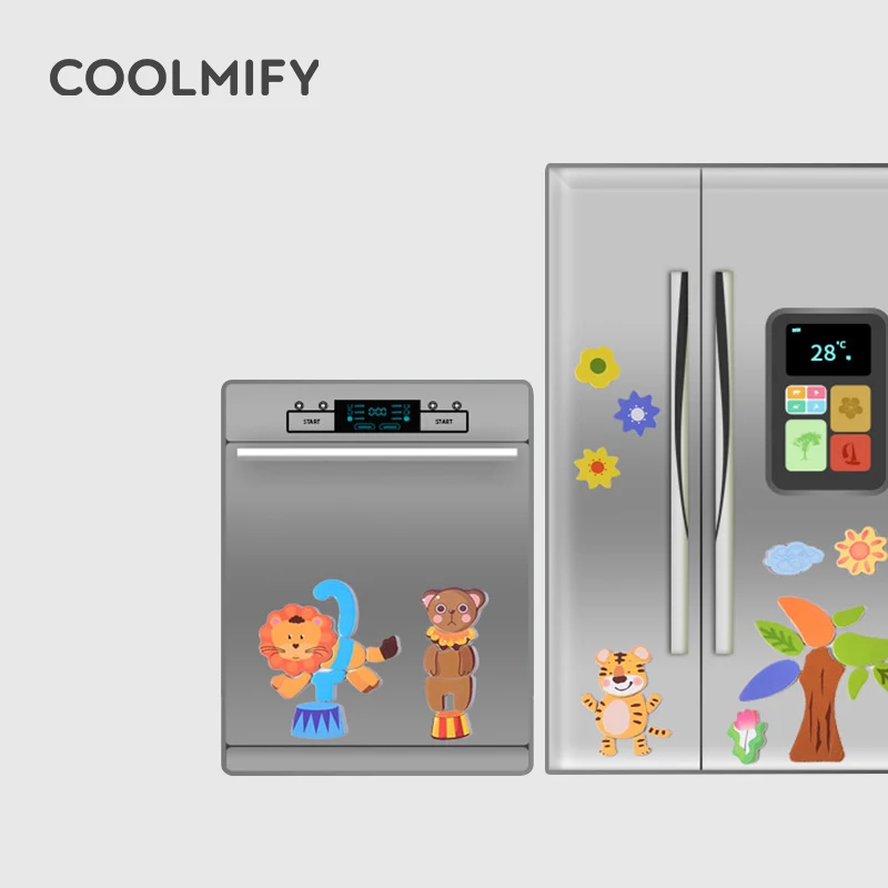 Деревянная магнитная головоломка Детская 3D коробка фигурка животных цирковая