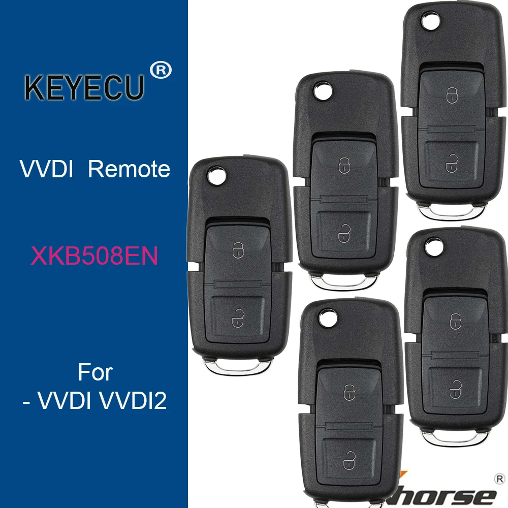 KEYECU 5 шт. XHORSE английская версия XKB508EN для Volkswagen B5 универсальный дистанционный ключ