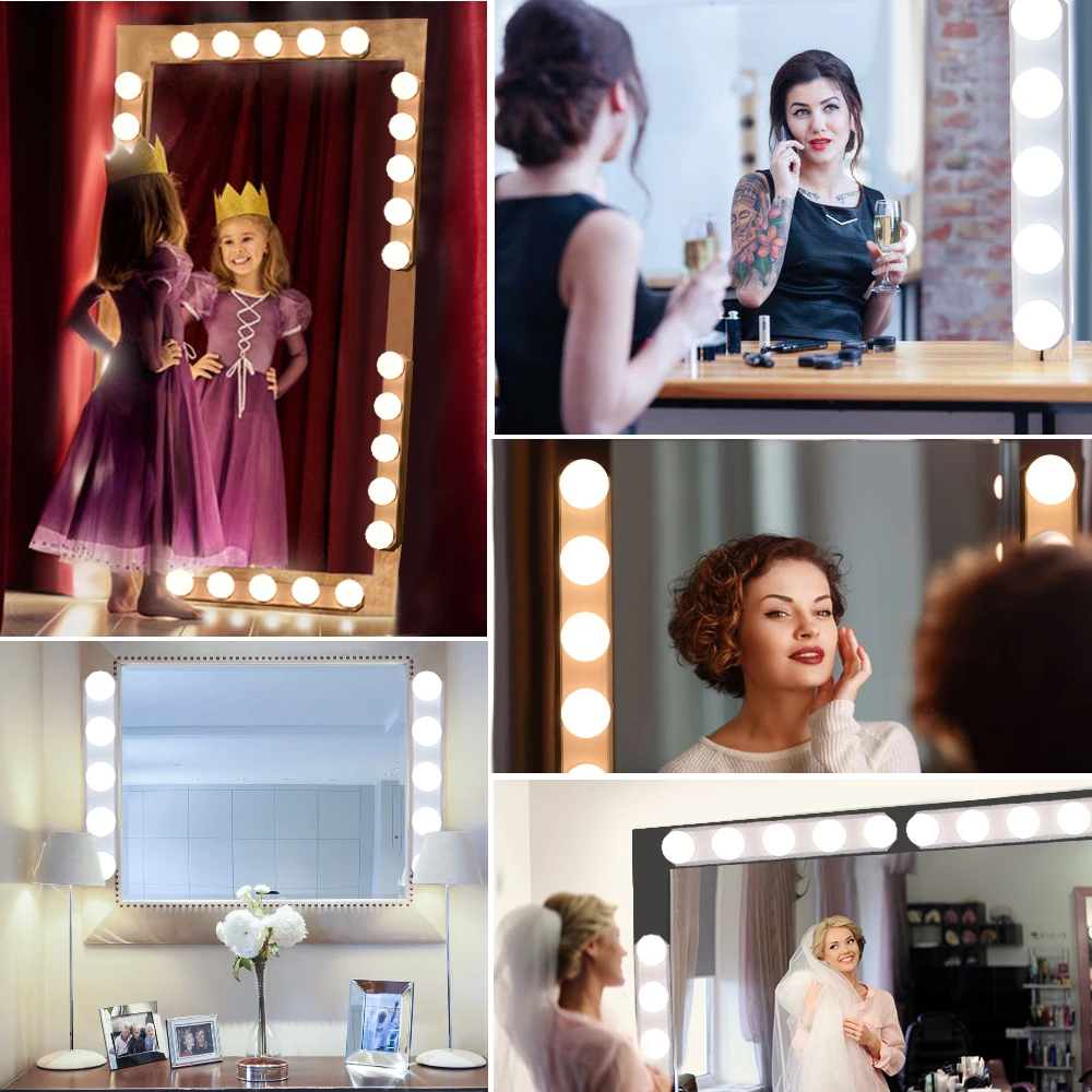 10 Светодиодный светильник лампы Комплект туалетный столик с зеркалом для