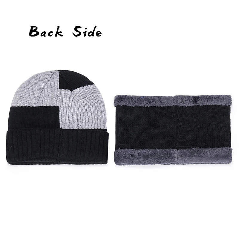 Йо-Янг 2 шт. зимние шапки Skullies Beanies шапка для мужчин и женщин шерстяной шарф шапки Балаклава маска Gorras капот вязаная шапка
