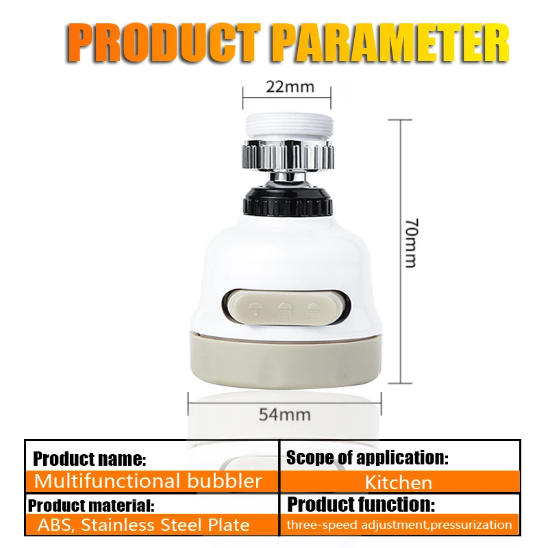 

2 Pcs 360 Kitchen Faucet Bubbler Aerator Water Faucet Saving Tap Bubbler Shower Head Filter Nozzle For Bathroom Kitchen Aerator