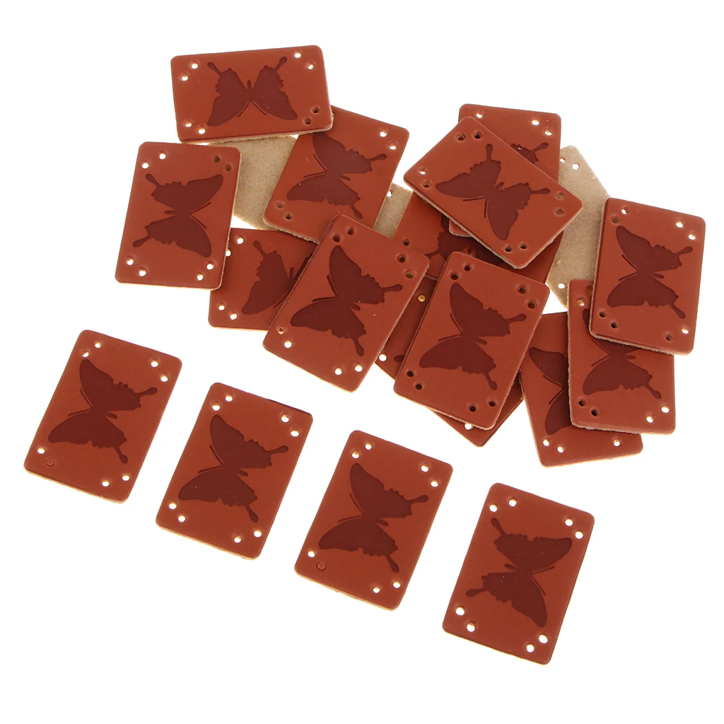 20 шт. ярлык из искусственной кожи ручной работы украшения ярлыки кожаные