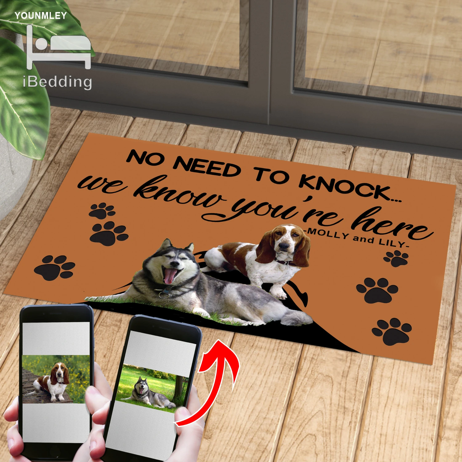 Забавный пользовательский дверной коврик персонализированные подарки с именем