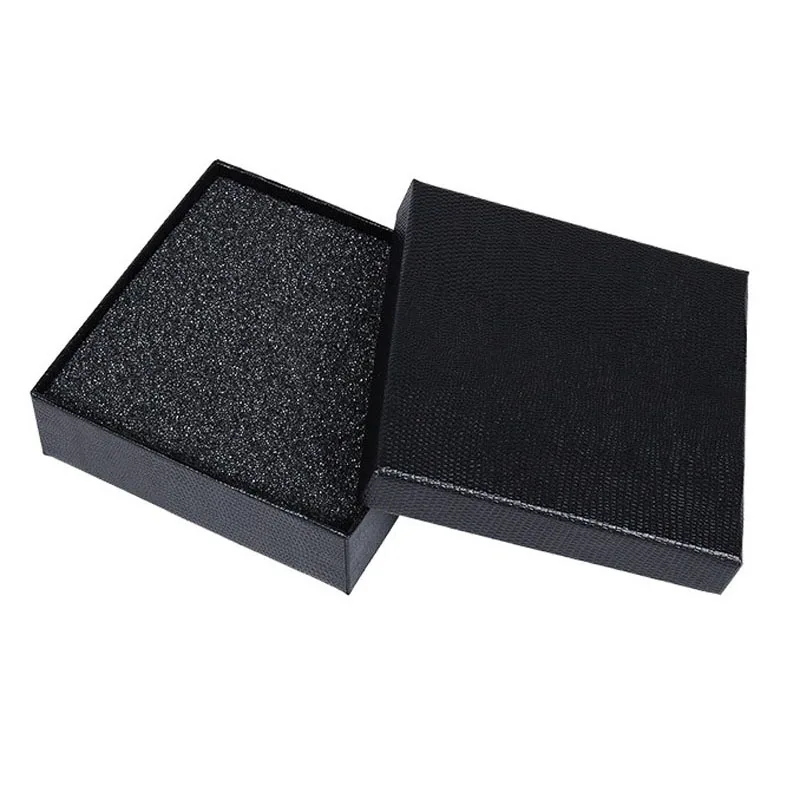 25 шт./лот органайзер для ювелирных изделий квадратная черная коробка ожерелье