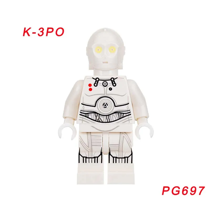 pg697 Одиночная Звездные войны кирпич Хан Solo Embo Jawa Финн Анакин Скайуокер K-3Po йода капитан тарпалс Aayla ecura строительный блок - Цвет: pg697