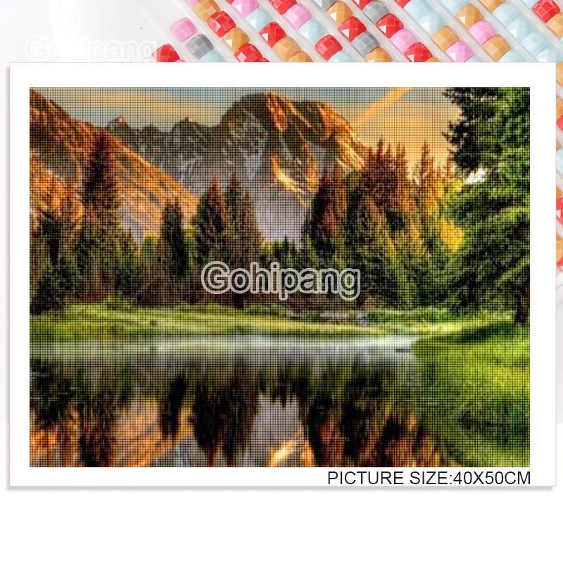 

Diamond Embroidery Splendid Beautiful Natural Landscape 5D DIY Cross Stitch Rhinestones Square or Round Diamond Home Room Decora
