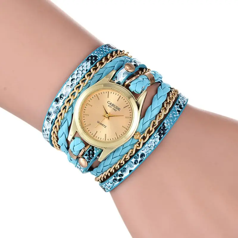 Женские часы с леопардовым принтом многослойный ремешок леопардовая полоска