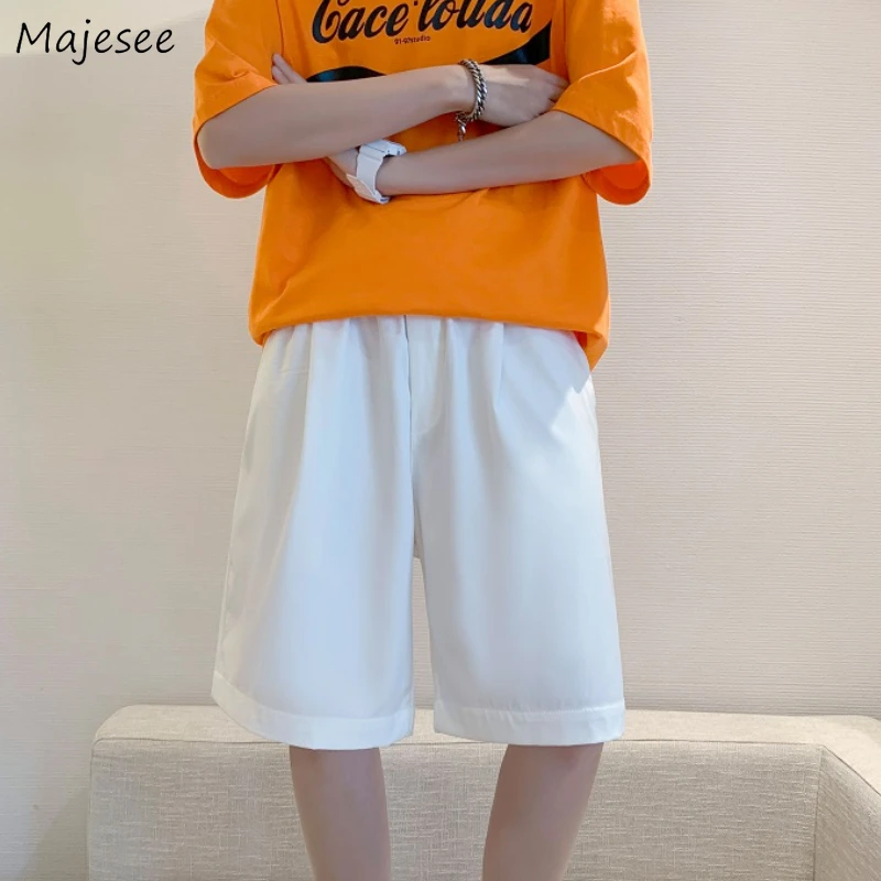 

Men Board Shorts Summer Fashionable Solid Straight Loose Males Trousers All-match Harajuku Leisure Korean Style Running Chic New