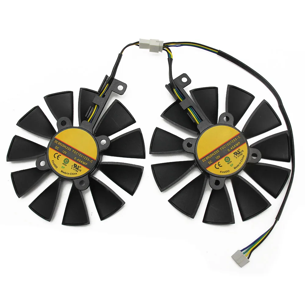 88 мм FDC10U12S9-C EX-RX570 GTX 1060/1070 DUAL охлаждающий вентилятор GPU для Охлаждения видеокарты