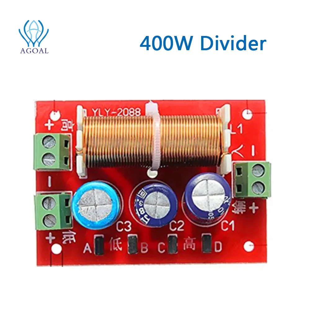 

YLY-2088 double 2 way 400W Adjustment treble/bass frequency divider speaker audio crossover filter