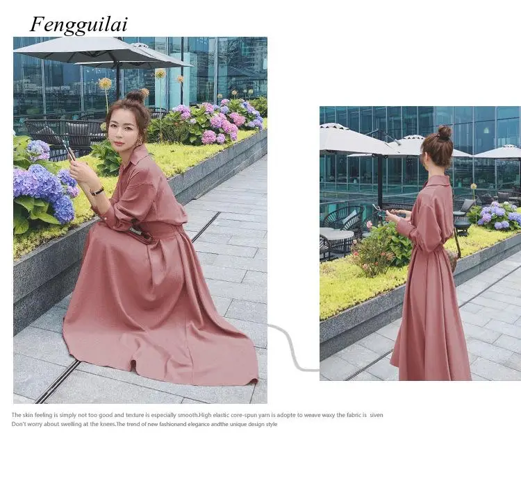 

New 2021 Spring Autumn Women New Lantern Sleeve Vintage Empire Lady Long Causal Dress