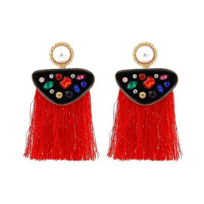 M &amp G новые винтажные серьги-кисточки в стиле бохо яркие серьги ручной работы со