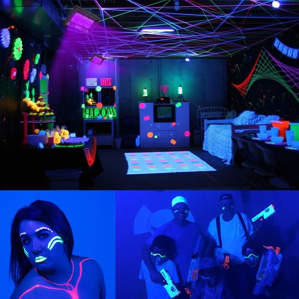 Светодиодный сценический прожектор для дискотеки ультрафиолетовая черная