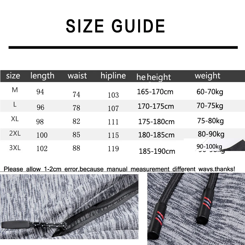 Autumn Winter Gym Pants Men Sports Running Pants with Pockets  Pants Training Sport Pants Fitness Jogging Gym Pants