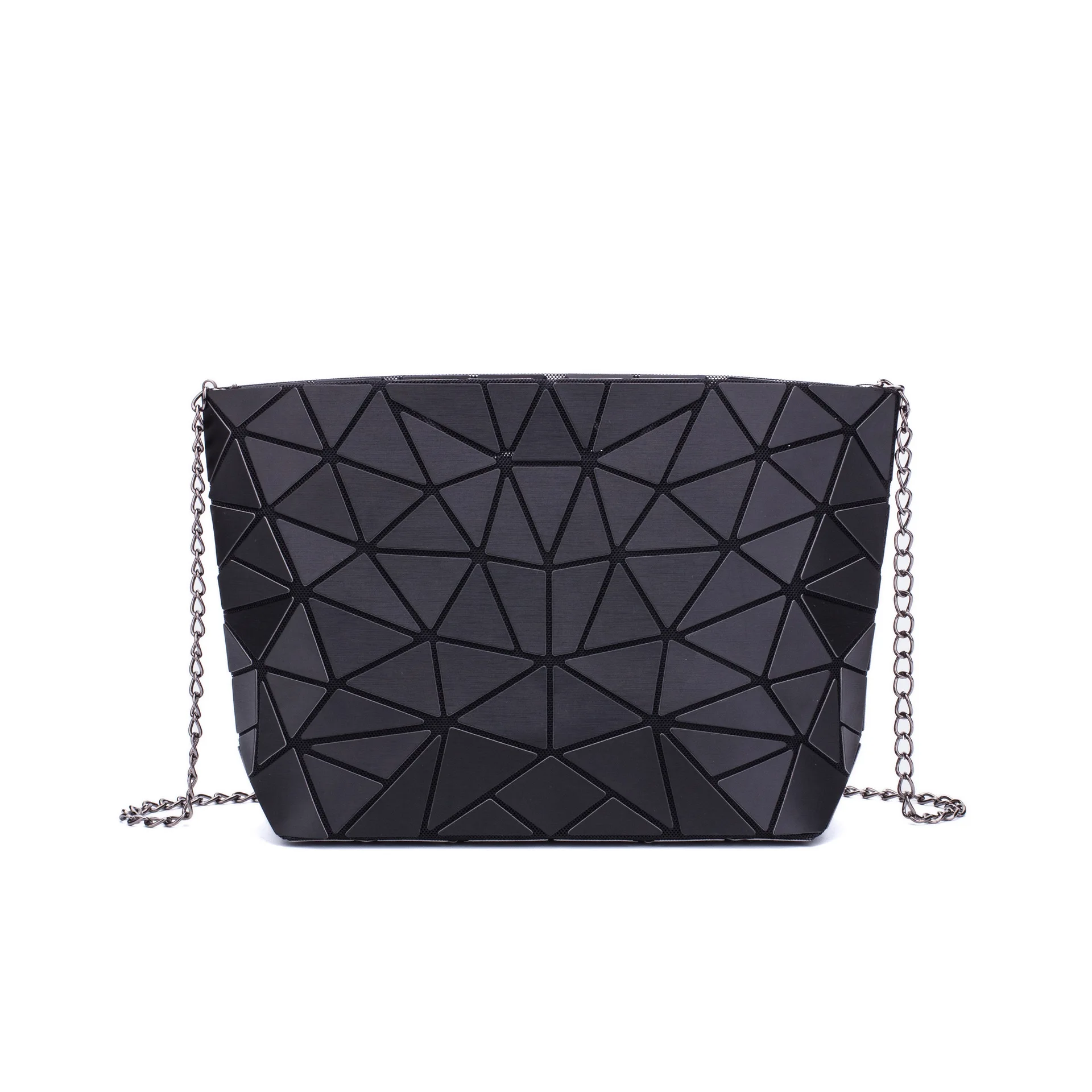 Black Chain bag Женский рюкзак для мальчиков и девочек, школьная сумка, дорожная сумка с голографической лазерной геометрией, дизайнерский рюкзак, женский рюкзак - Цвет: Black Chain bag