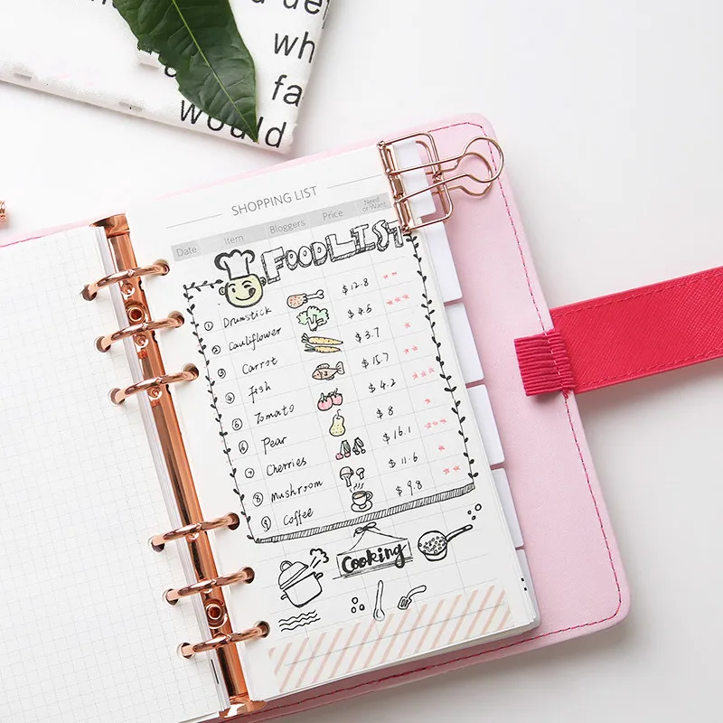 Полосатый спиральный персональный ноутбук дорожный журнал органайзер A6