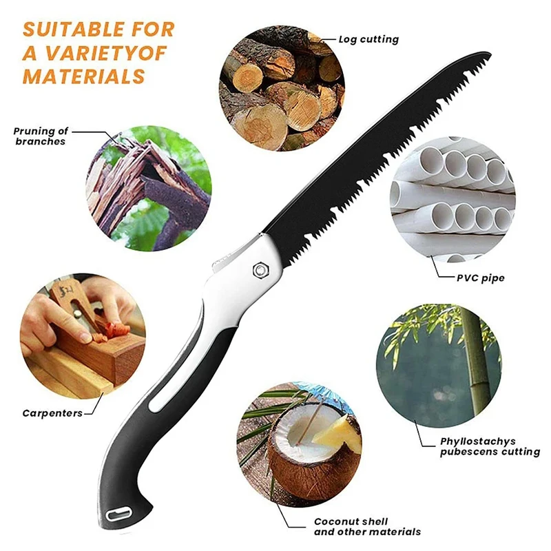 

High Carbon Steel Folding Saw Small Handheld For Woodworking Sawn Tree And Wood Block G10
