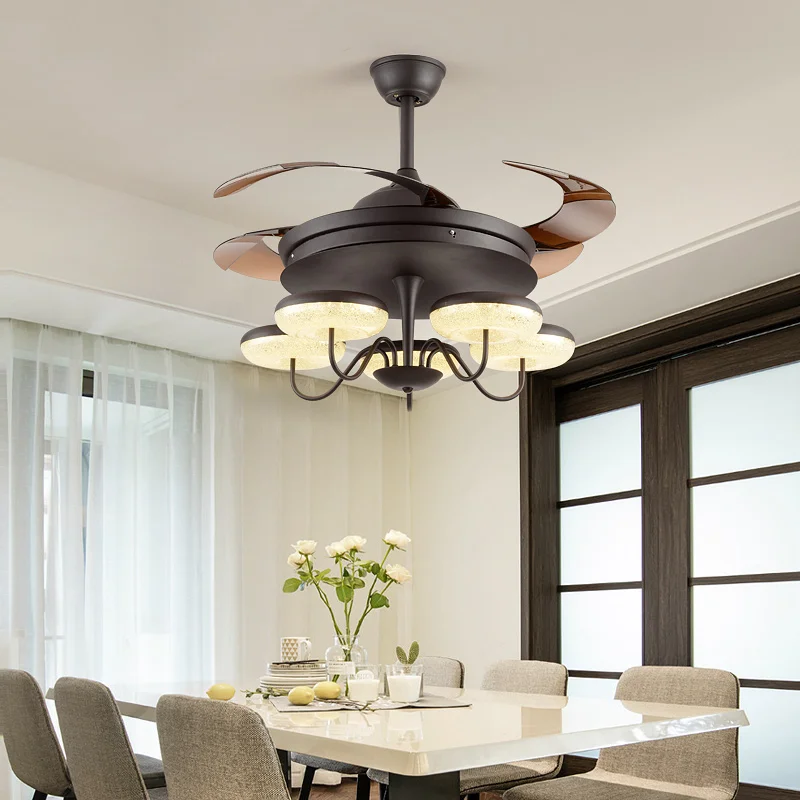 

Decoritive LED Modern iron ABS Acryl 95-265v Remote Control Ceiling Fan 75-180w Ceiling Lights Ceiling Lamp For Foyer