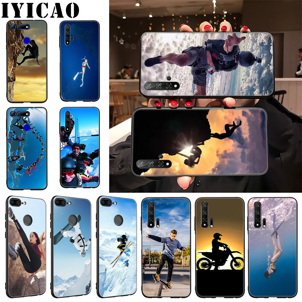 IYICAO Экстремальные виды спорта мягкий чехол для телефона Huawei Honor 9X20 Pro 7A 7C 7X8 9 10 Lite 8X