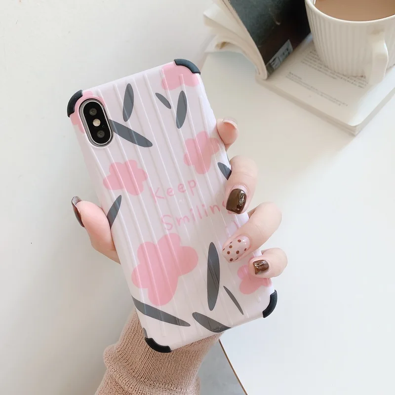 Свежий чехол для телефона со смайликами и цветами iPhone11 X XS XR XSMax 8 7 6S PluS