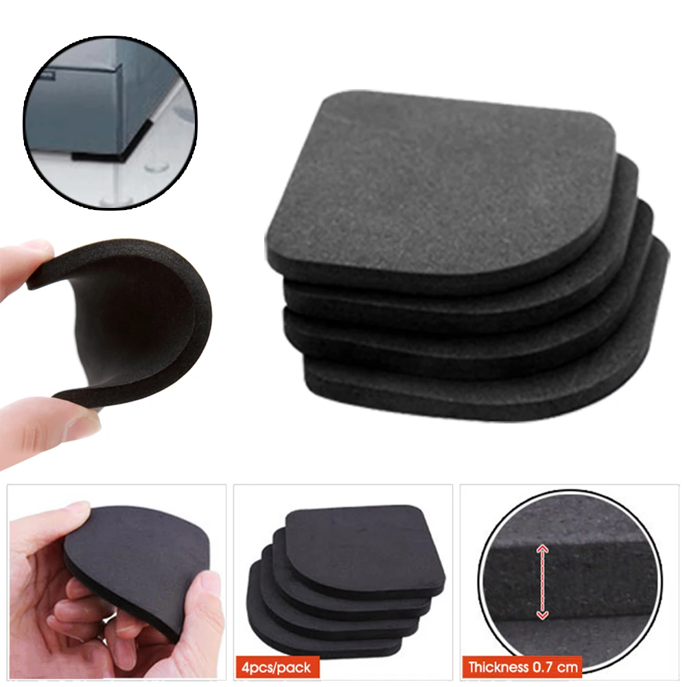 

4/8/12PCS Refrigerator Silent Damping Pad Washing Machine Shockproof Gasket Dryer Anti-slip Rubber Pad