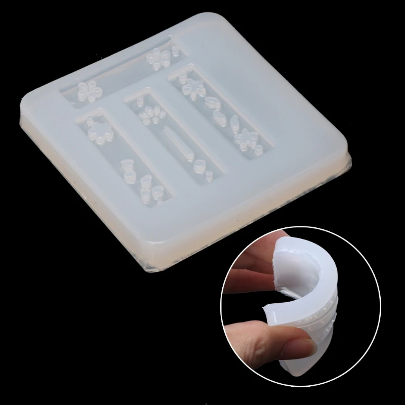 

Силиконовая форма для ювелирных изделий, зеркальная фурнитура для изготовления сережек, заколки для волос из эпоксидной смолы W0YA