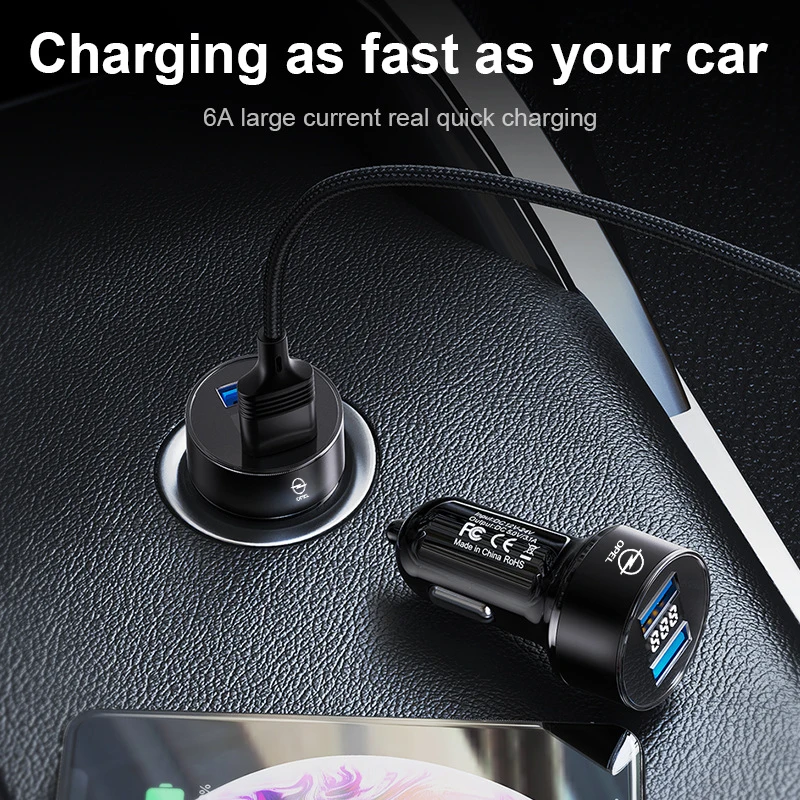 

3.1A LED Display USB Phone Charger Car-Charger for iphone 11 XR X 7 8 8P for opel insignia astra h j g corsa d zafira b