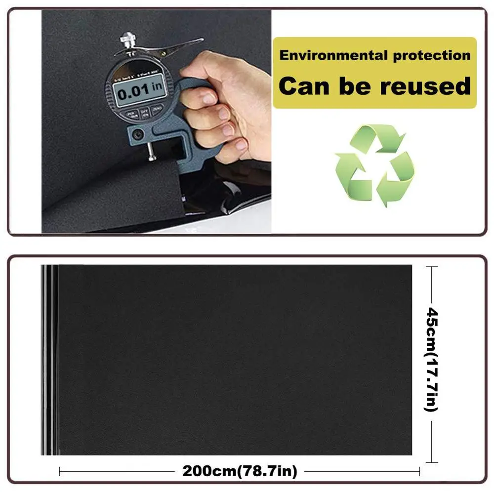 

Static Cling No Glue Total Blackout Window Film Privacy Room Darkening Window Tint Black Window Cover100% Light Blocking Sticker