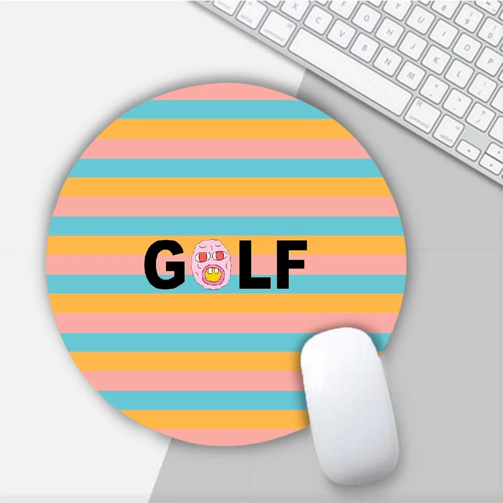 

Creator Golf Wang Tyler Round Mouse Mat Gaming Mouse Pad For PC Laptop Notebook 20x20cm Gamer Desk Pad