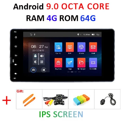 2 Din Android 9,0 4G+ 64G 8 ядерный автомобильный dvd Радио Видео gps аудио для Mitsubishi outlander lancer asx 2012 2013 obd2 DSP ips fm - Цвет: 4G 64G IPS no canbus
