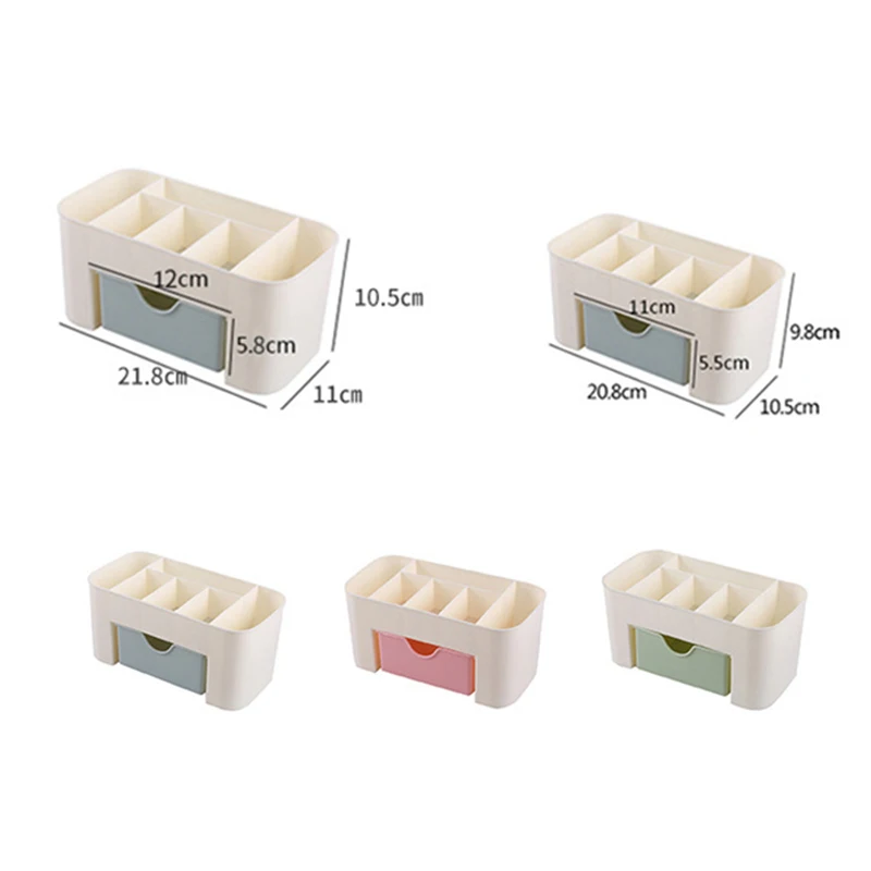 

Cosmetic Desktop Storage Box Makeup Jewelry Sort Storage Container Plastic Sundries Drawer Organizer Case Holder Home Organizer