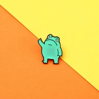 enamel pins cartoon cute funny frog brooch collar pin broches for womens clothing metal badges for backpack broches jewelry