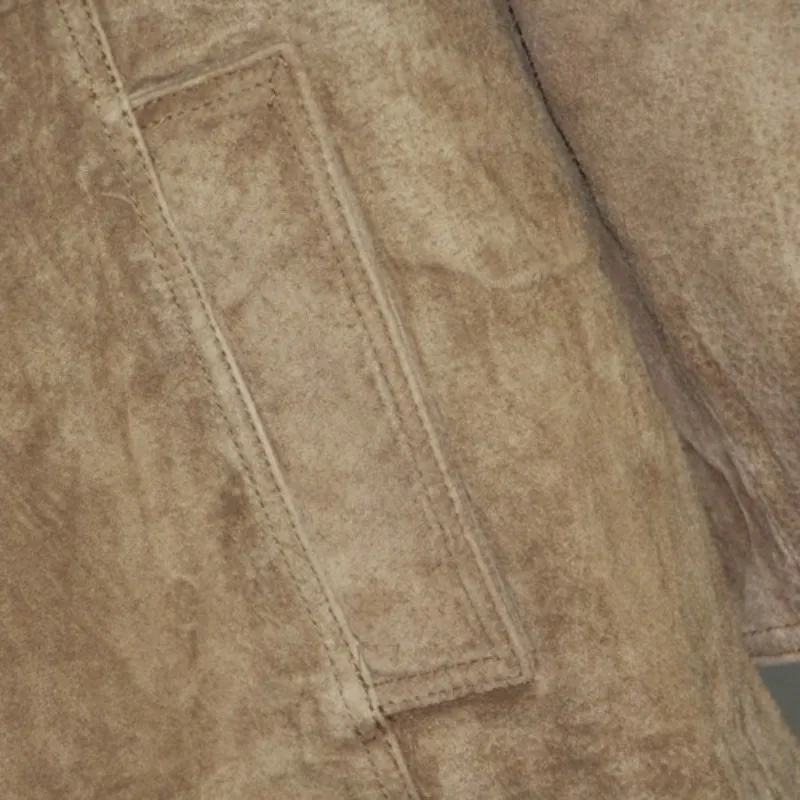 

Luxury Brand Vintage Pig Suede Real Leather Jacket Men OL Slim Single Breasted Short Coat Lovers Winter Outwear Plus Size 7XL