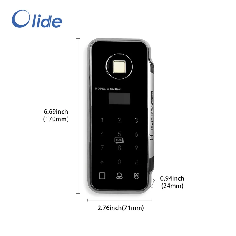 Olide DSW120 Automatic Swinging Open and Close Door with Wireless Long Push Panel Fingerprint Lock | Обустройство дома