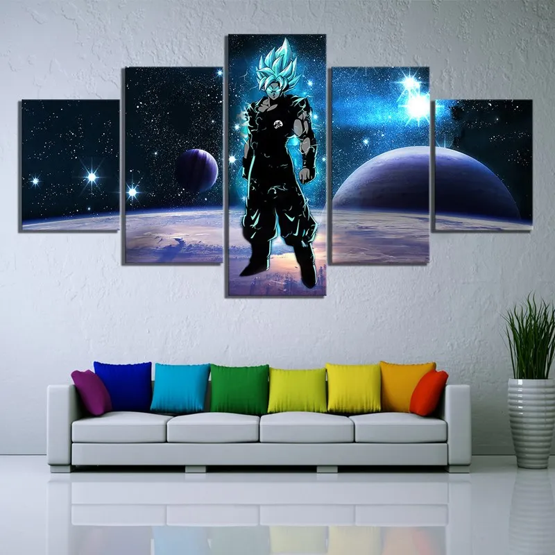 

5 Panels Wall Art Canvas Animation Poster Painting Decor Living Room Pictures Print Bedroom Modern Home Decoration Boy's Gift