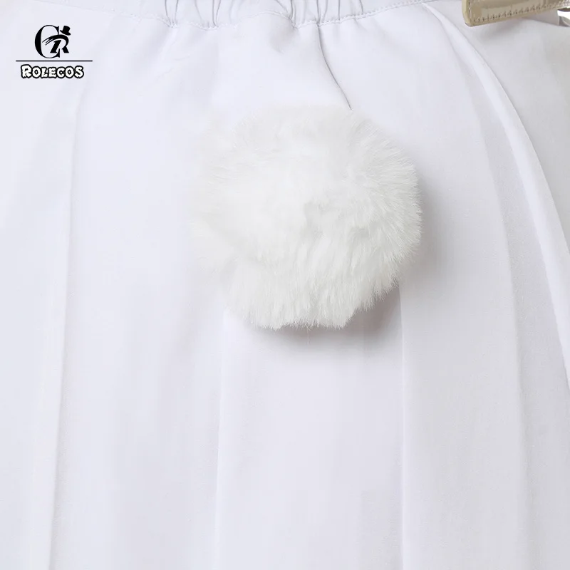 Женский костюм для косплея ROLECOS белый топ и юбка на хэллоуин с коротким рукавом| |