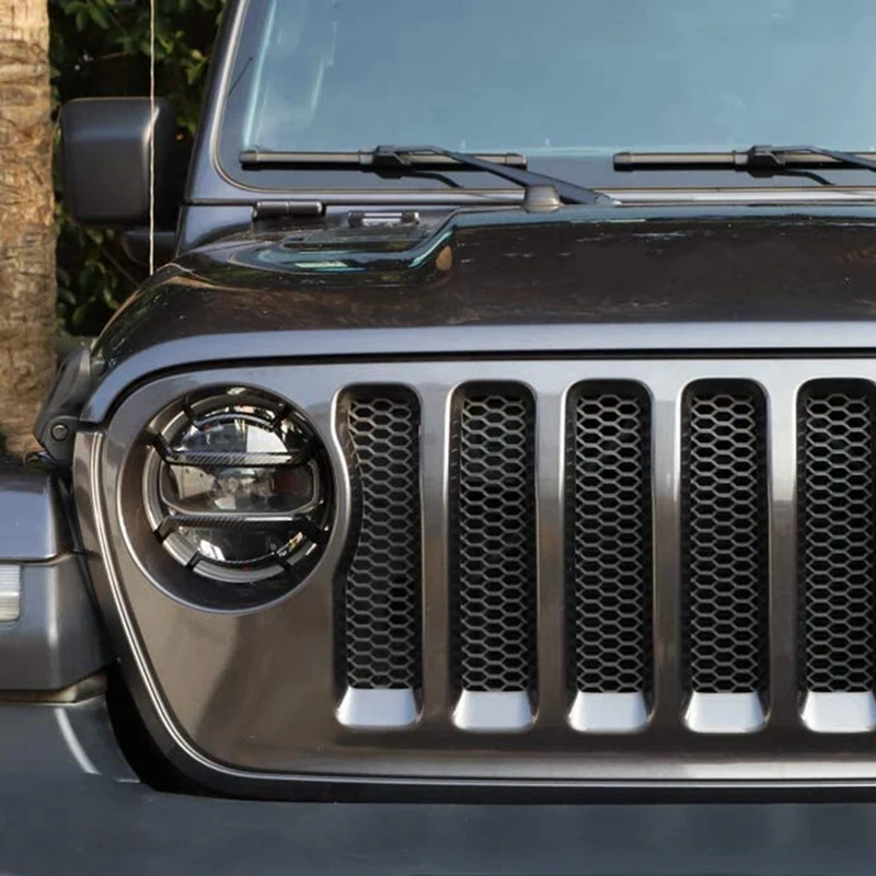 

for Jeep JL Car ABS Headlight Cover, Taillight Trim Decorative Covers for Jeep Wrangler JL 2018-2020