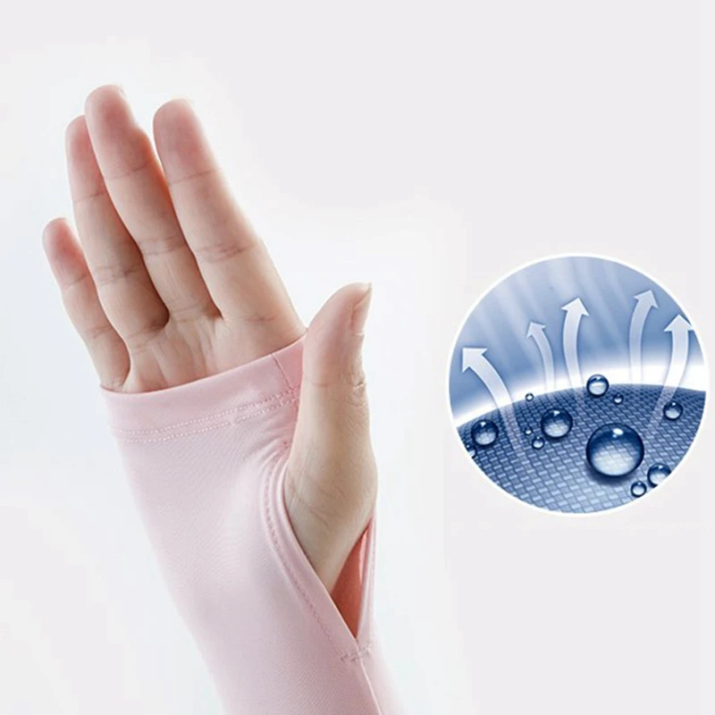 Женская летняя Защита от Солнца рукава для рук вождения гетры УФ-лучей дышащие